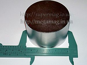 Неодимовый магнит 70*60 супермагнит силой на отрыв 300 кг.